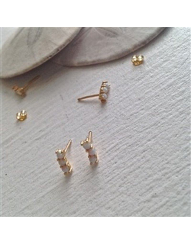 PIKA & BEAR THREE SISTERS OPAL STUD EARRINGS