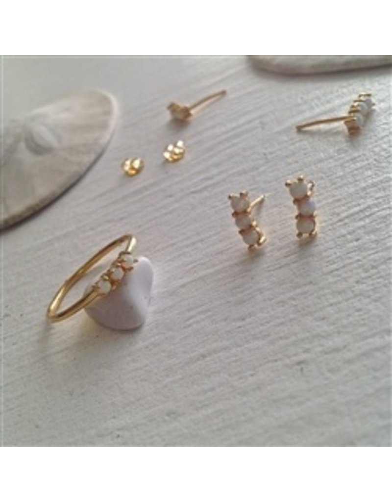 PIKA & BEAR THREE SISTERS OPAL STUD EARRINGS