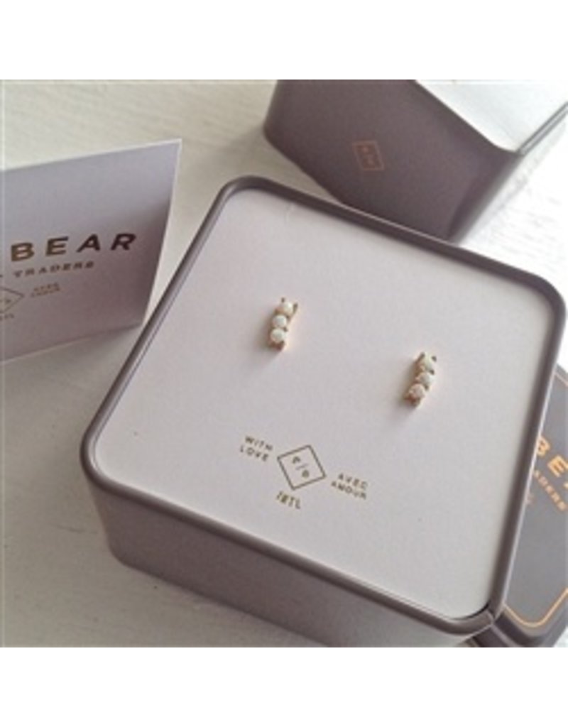 PIKA & BEAR THREE SISTERS OPAL STUD EARRINGS