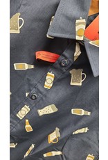 MENS L/S BEER BUTTON SHIRT
