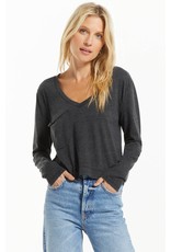 Z SUPPLY L/S CROP SKIMMER POCKET TEE