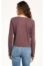 Z SUPPLY L/S CROP SKIMMER POCKET TEE