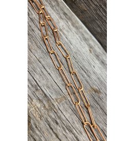 FRUG RED BRASS PAPERCLIP CHAIN