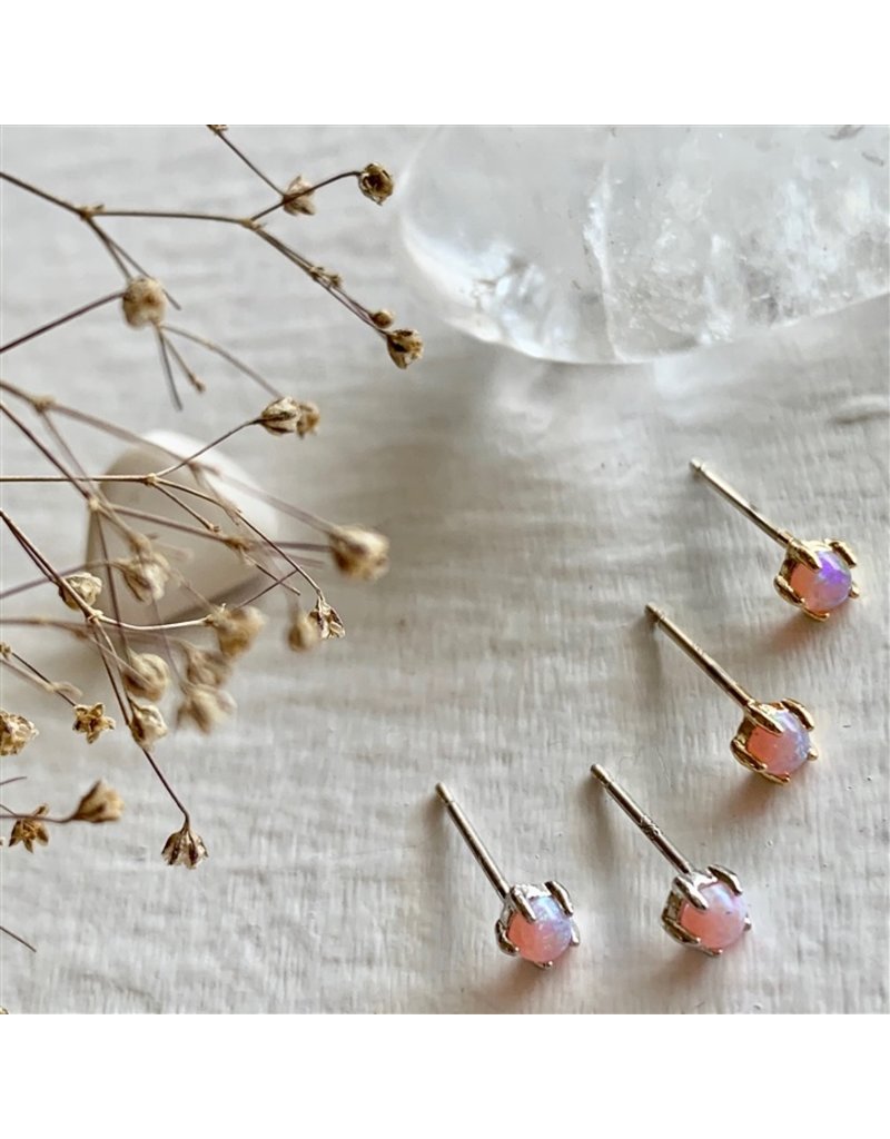 PIKA & BEAR TINY DANCER FIRE OPAL STUD EARRING