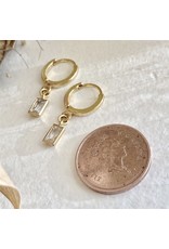 PIKA & BEAR CHESHIRE BAGUETTE GEM HOOP EARRING