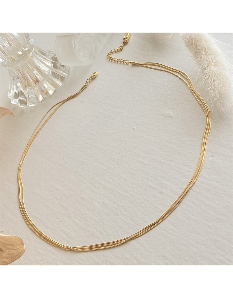 PIKA & BEAR ARIADNE TRIPLE LAYER TINY SNAKE CHAIN