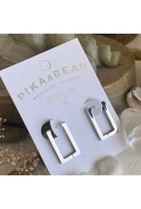 PIKA & BEAR BRUT  RECTANGLE  HOOP EARRINGS