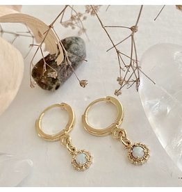 ELOISE OPAL GOLD HUGGER EARRING