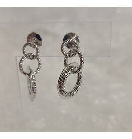 STERLING SILVER LRG MULTI CIRCLE EARRINGS