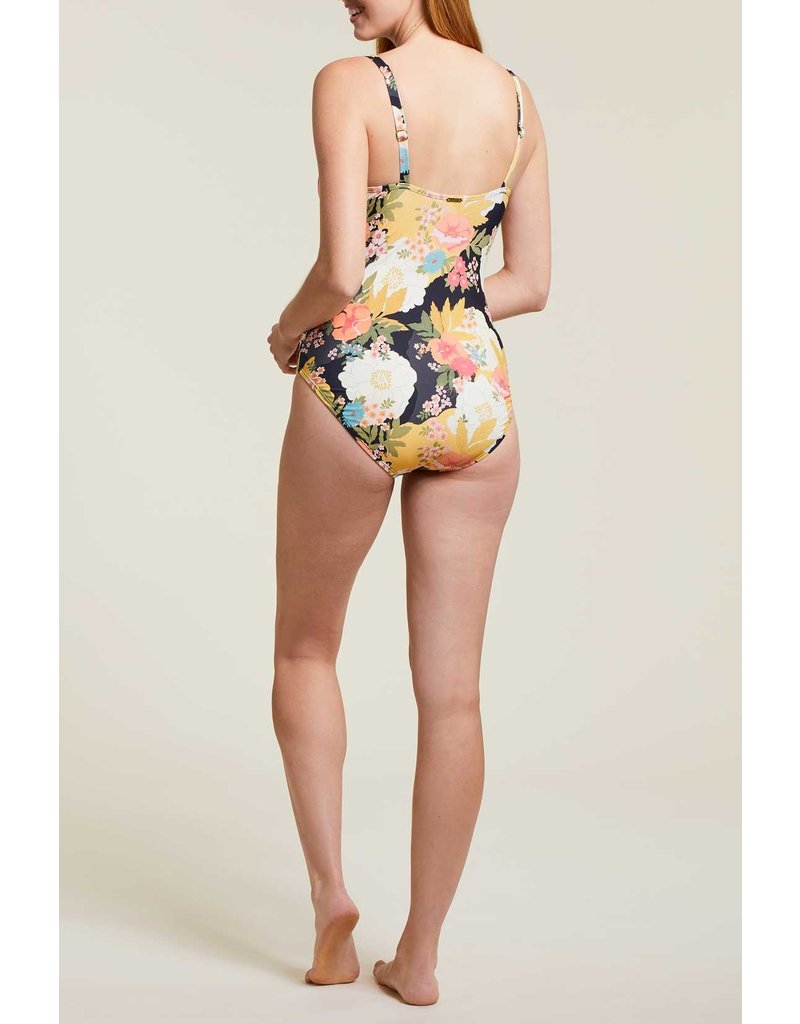 TRIBAL WRAP FRONT ONE PIECE SWIM SUIT