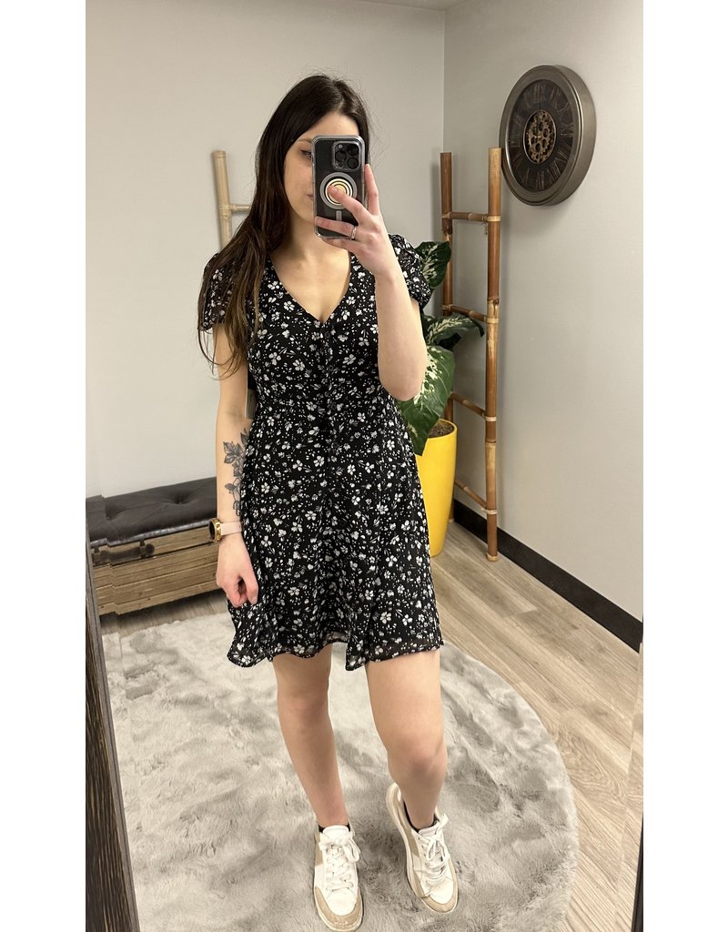 RD STYLE BINA PRINTED BUTTON FRONT DRESS