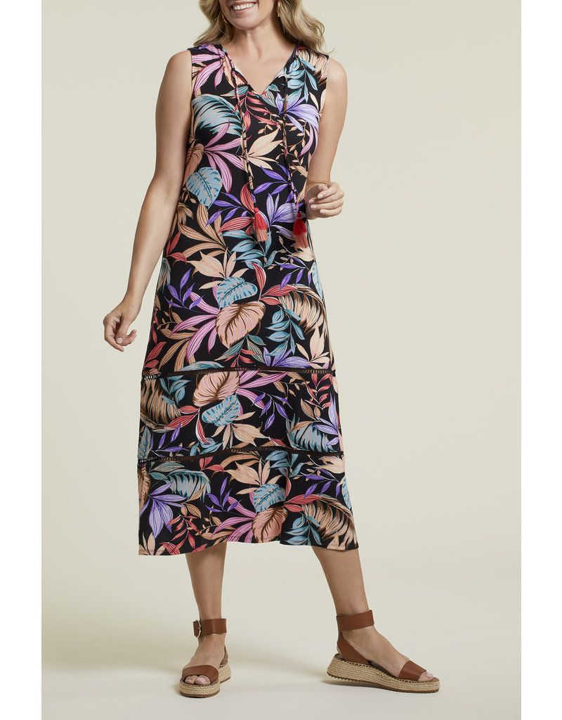 TRIBAL MAXI DRESS w/TASSEL