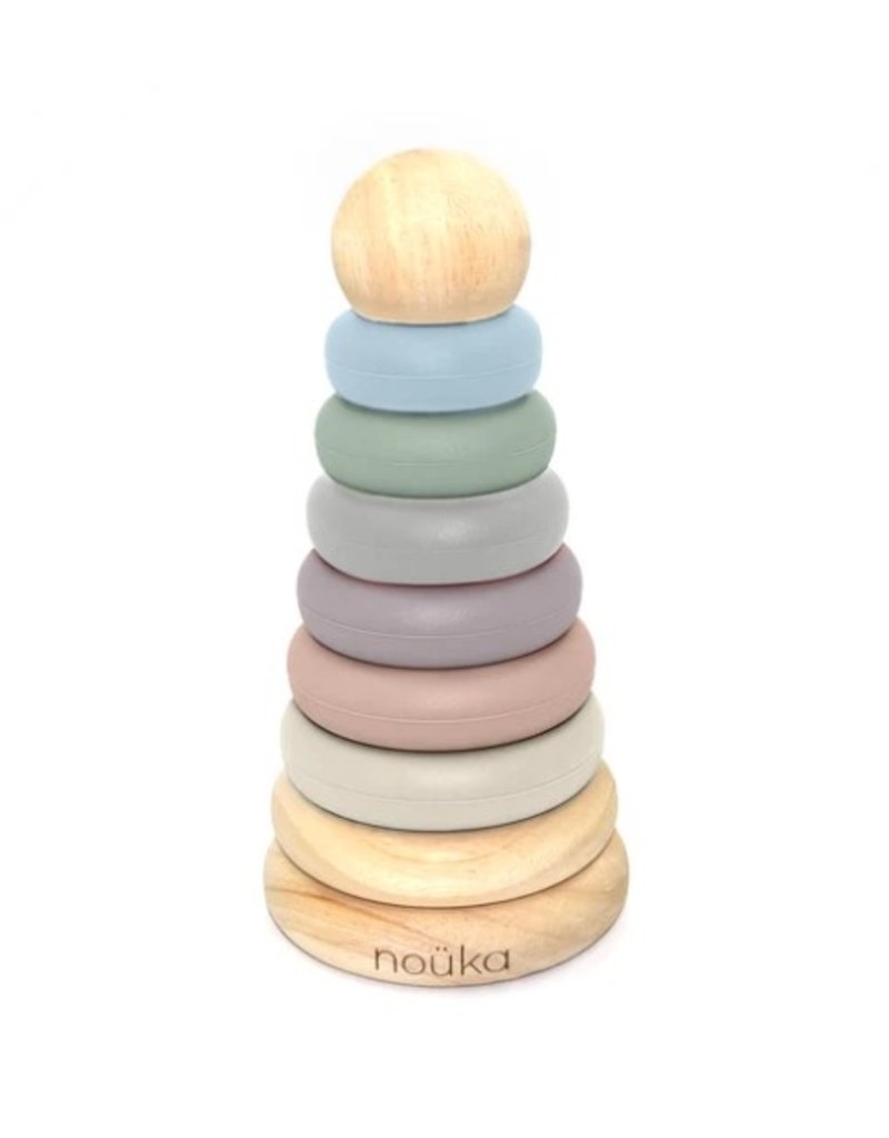 NOUKA WOOD AND SILICONE STACKER
