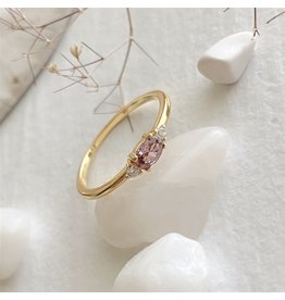 CAMBRIDGE PINK BAGUETTE RING