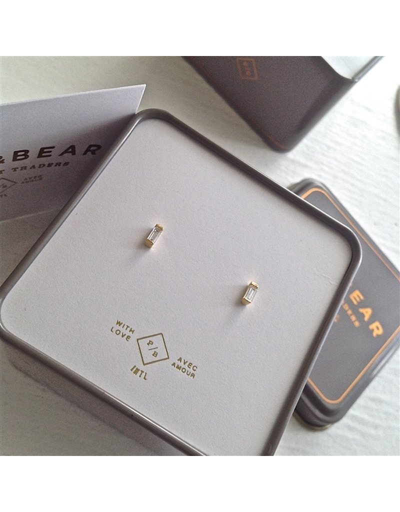 PIKA & BEAR CARROLL BAGUETTE STUD EARRINGS
