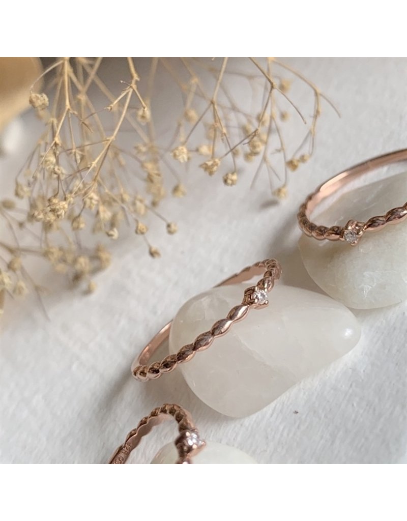 PIKA & BEAR GLEIPNIR ROSE GOLD TWIST RING