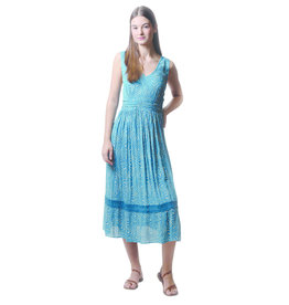 LONG BLUE SLVLESS DRESS