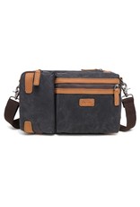 WAXED CANVAS MF BAG w/LEATHER TRIM
