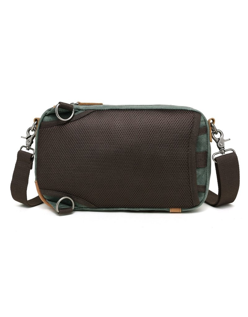 WAXED CANVAS MF BAG w/LEATHER TRIM