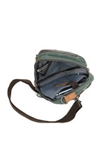 WAXED CANVAS MF BAG w/LEATHER TRIM