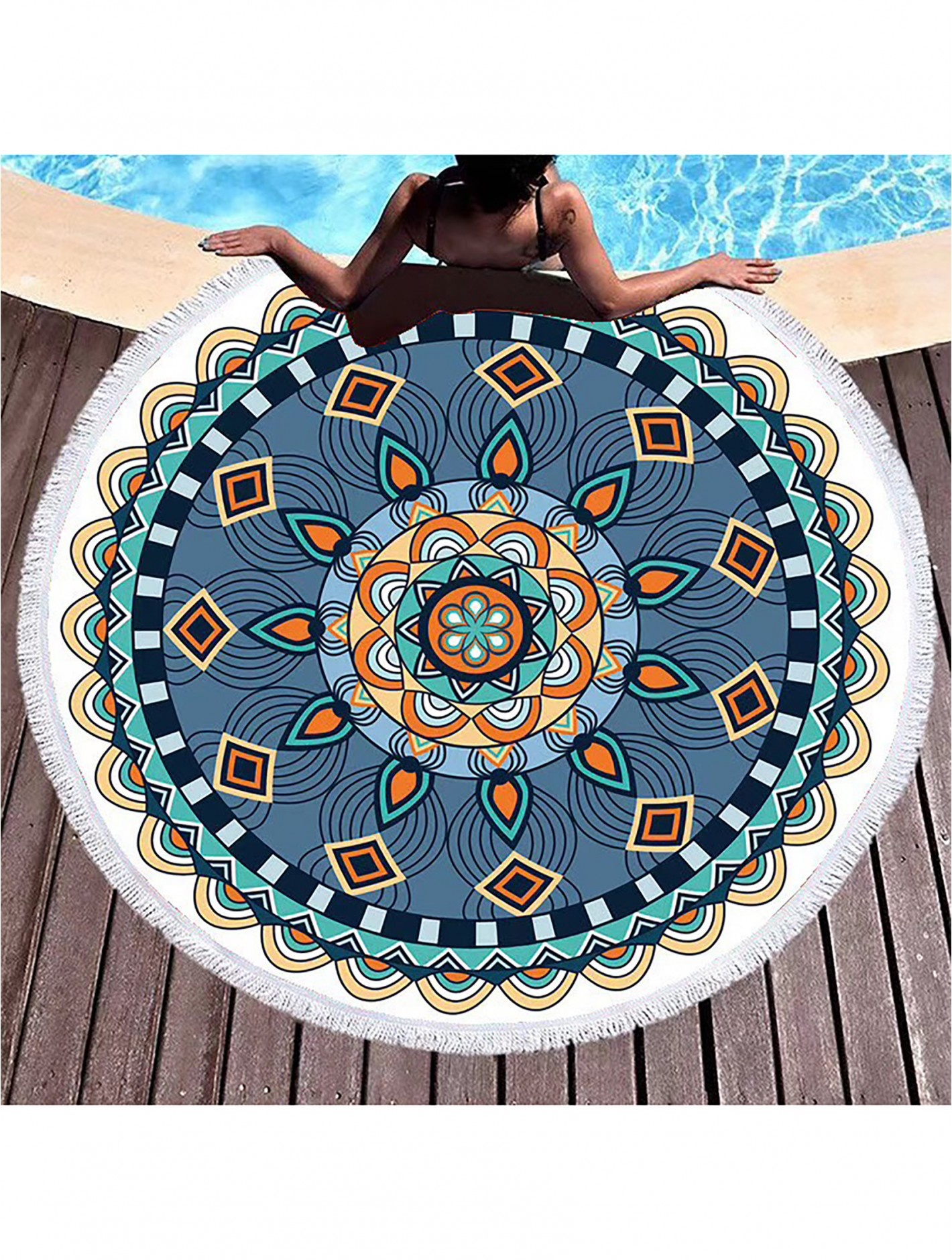 56 ROUND BEACH TOWEL
