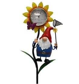 IRON GNOME W/ SUNFLOWER THERMOMETER