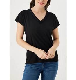 V-NECK EMBOSED TEE