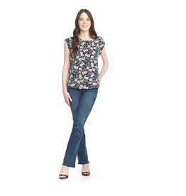 CAP SLV FLORAL TOP