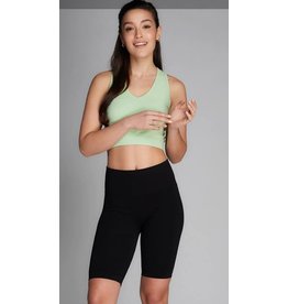 C'EST MOI BLACK BAMBOO HIGH WAISTED BIKE SHORT -1001