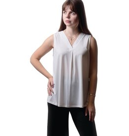 V NECK SOLID SLVLESS TOP