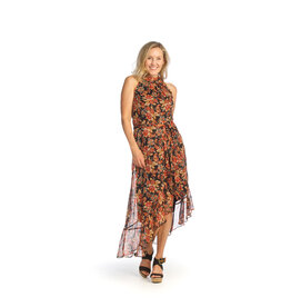 PAISLEY LUREX PRINT DRESS