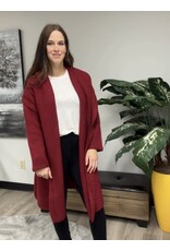 RD STYLE GABBY HOODED RED TWIST  COATIGAN