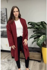 RD STYLE GABBY HOODED RED TWIST  COATIGAN