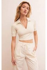 Z SUPPLY DEUCE SANDSTONE  POLO TOP