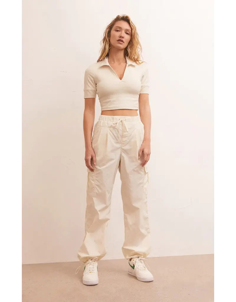 Z SUPPLY DEUCE SANDSTONE  POLO TOP