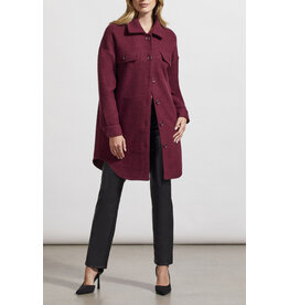 STRETCH BOILED WOOL RED WINE WOOL JACKET