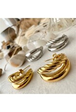 PIKA & BEAR MITHRA DOUBLE LAYER HOOP EARRINGS