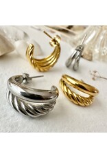 PIKA & BEAR MITHRA DOUBLE LAYER HOOP EARRINGS
