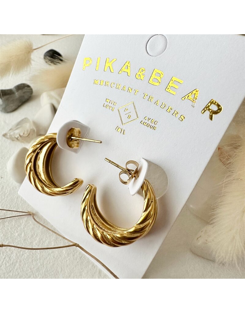 PIKA & BEAR MITHRA DOUBLE LAYER HOOP EARRINGS
