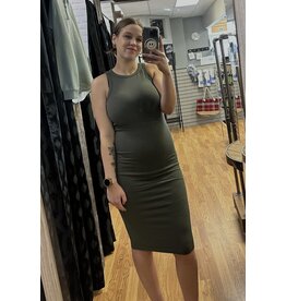 BAMBOO RIBBED TANK DRESS - 1308