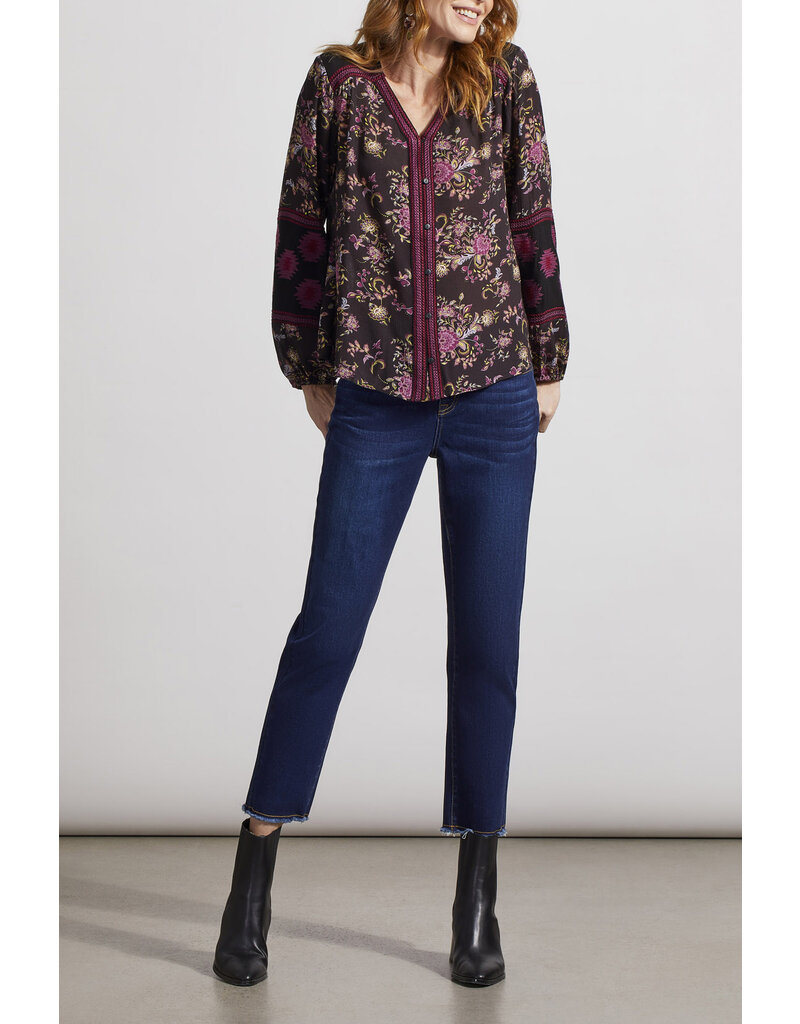 TRIBAL BUTTON FRONT BLOUSE