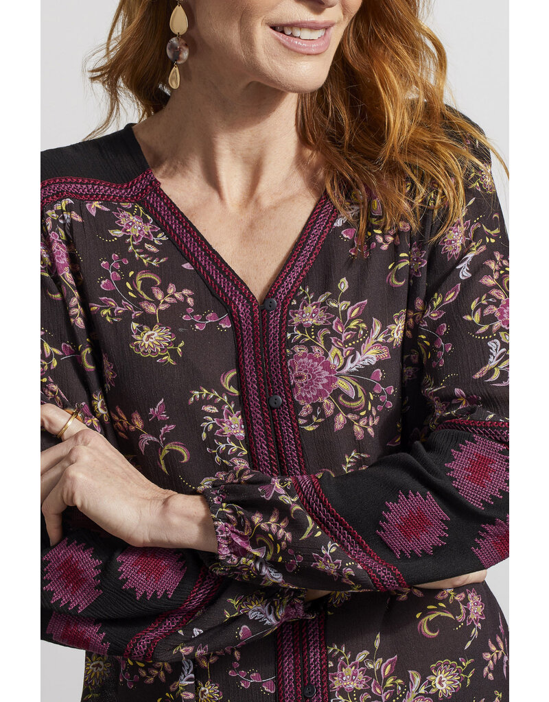 TRIBAL BUTTON FRONT BLOUSE