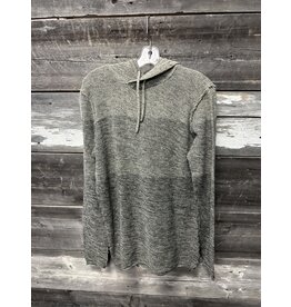 MENS CHARCOAL KNIT HOODIE