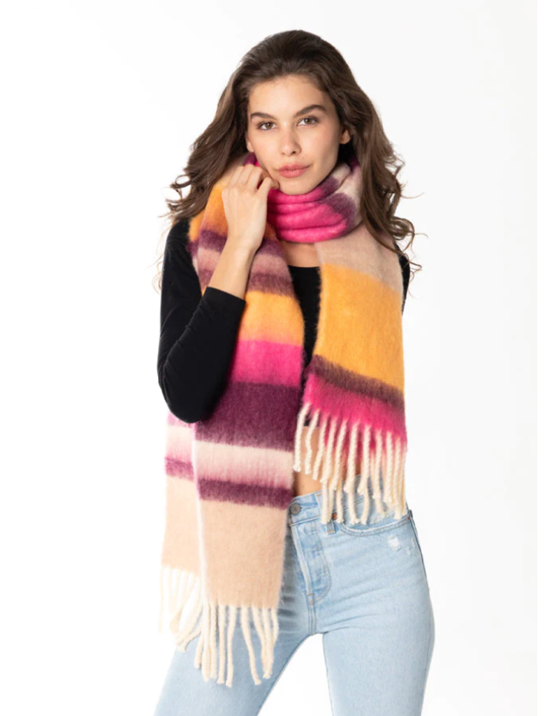 BLANKET SCARF 0717  BERRY