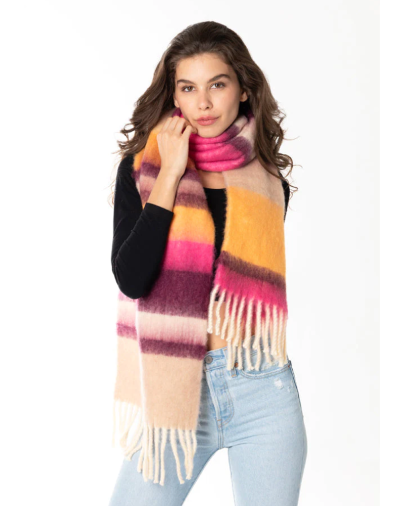 C'EST MOI BLANKET SCARF 0717  BERRY