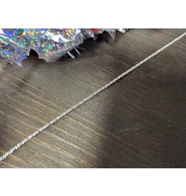 STERLING SILVER TWISTED BOX ANKLET - 9"