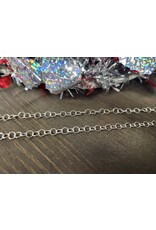 STERLING SILVER CIRCLE LINK CHAIN -18"