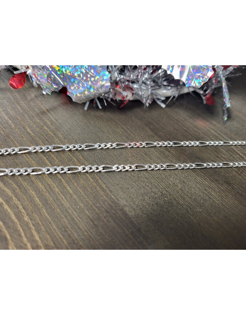 STERLING SILVER FIGARO CHAIN -22"