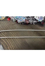 STERLING SILVER WHEAT LINK CHAIN -22"