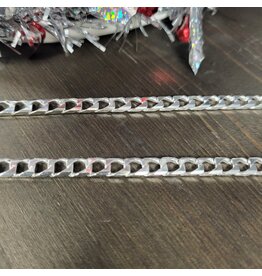 STERLING SILVER SQUARE CURB CHAIN - 24"